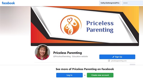 Priceless Parenting Facebook page
