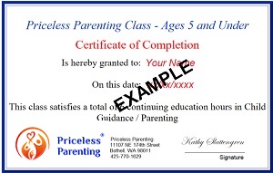 parenting class certificate