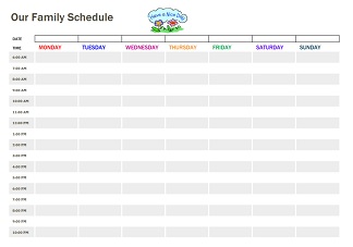 Empty Food Chart