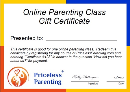 parenting class certificate