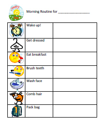 Morning Routine Chart